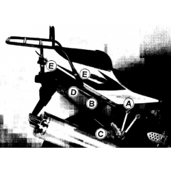 GSX-R 750 2004-2005 ✓ Support de top case tubulaire Hepco-Becker