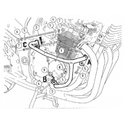GSF 650 / S Bandit sans ABS 2005-2006 ✓ Pare-carters Hepco-Becker