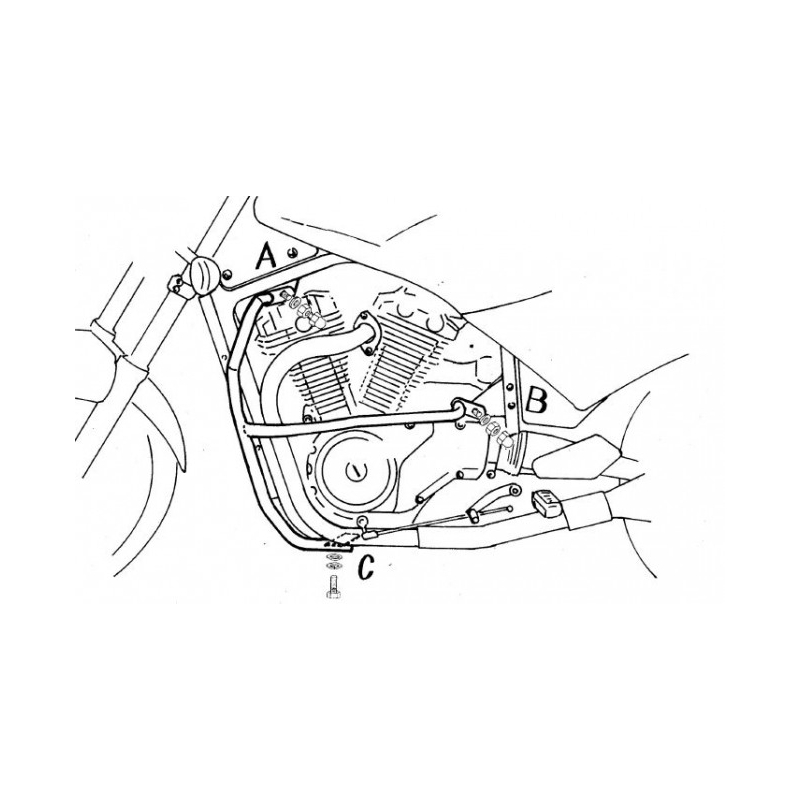 VX 800 1990-1997 ✓ Pare carters Hepco-Becker