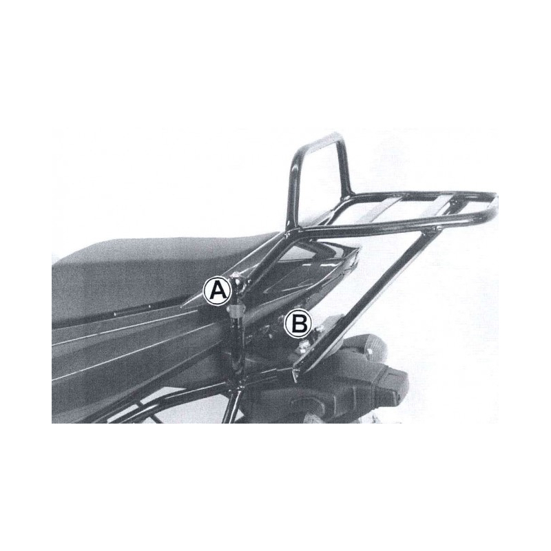 SV 1000 / S 2003-2005 ✓ Support de top case tubulaire Hepco-Becker