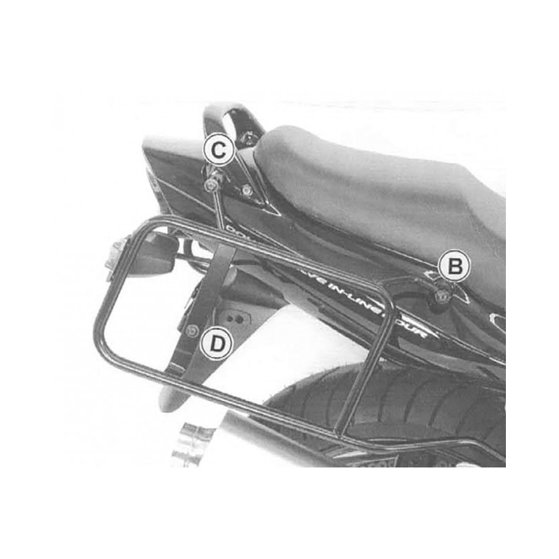 GSF 1200 S Bandit 2001-2005 ✓ Supports de valises Hepco-Becker