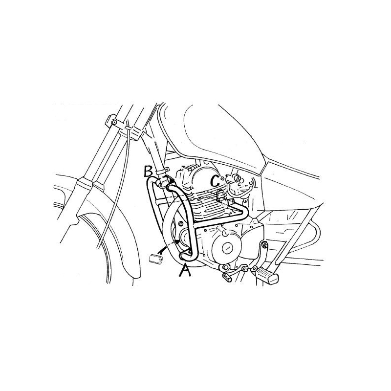 SR 125 1996-2001 ✓ Pare-carters Hepco-Becker