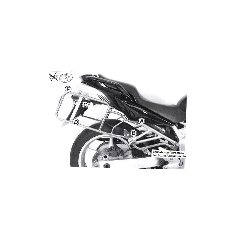 FZ 6 / Fazer 2004-2006 ✓ Supports de valises noir Hepco-Becker