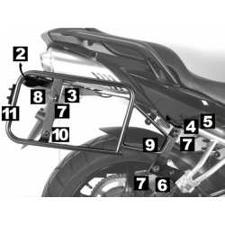 FZ 6 / Fazer 2007-2009 ✓ Supports de valises argent Hepco-Becker Lock-it