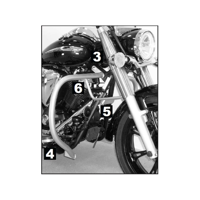 XVS 950 Midnight Star à partir de 2009 ✓ Pare carters Hepco-Becker