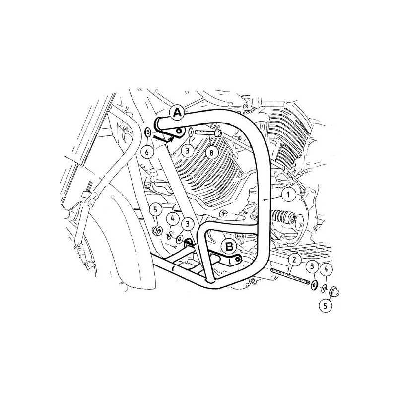 XVS 1100 Drag Star 1999-2002  ✓ Pare carters Hepco-Becker
