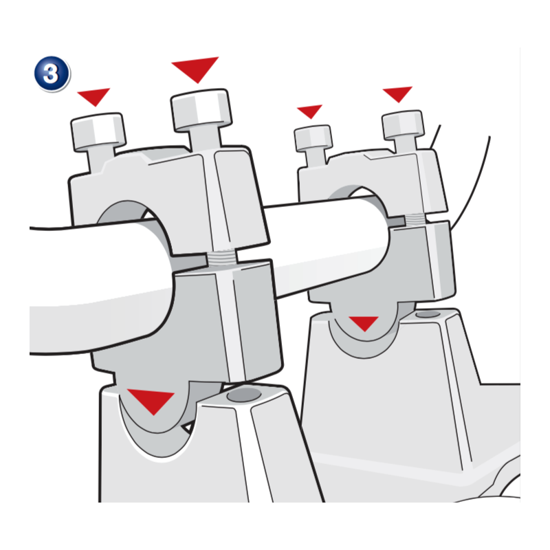 XT 1200 Z / XT 1200 ZE Super Ténéré ✓ Rehausser de guidon 25mm Hepco-Becker