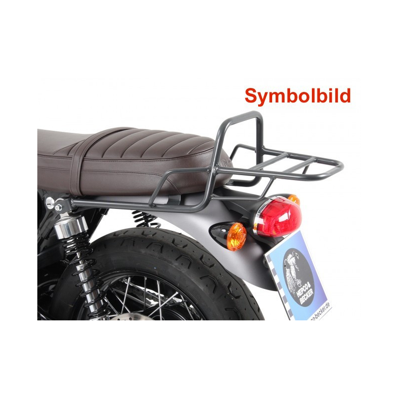 Bonneville T 120 / Black à partir de 2016 ✓ Support de top case tubulaire chrome Hepco-Becker
